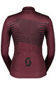 SCOTT Cyklistický dres s dlouhým rukávem zimní - TEAM WARM GRAPHICS - bordó