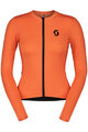 SCOTT Cyklistický dres s dlouhým rukávem zimní - TRAINING - oranžová