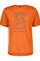 SCOTT Cyklistické triko s krátkým rukávem - DEFINED MERINO GRAPHIC SS - oranžová