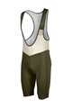 SCOTT Cyklistické kalhoty krátké s laclem - BIB RC TEAM ++ - zelená/šedá