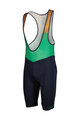 SCOTT Cyklistické kalhoty krátké s laclem - BIB RC TEAM ++ - modrá/zelená/hnědá
