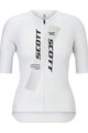 SCOTT Cyklistický dres s krátkým rukávem - RC PRO W - bílá/šedá