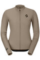 SCOTT Cyklistický dres s dlouhým rukávem letní - ENDURANCE W - béžová/bílá