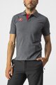 CASTELLI Cyklistické triko s krátkým rukávem - RACE DAY POLO - šedá
