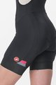 CASTELLI Cyklistické kalhoty krátké s laclem - PRIMA - černá/růžová