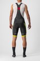 CASTELLI Cyklistické kalhoty krátké s laclem - COMPETIZIONE KIT - černá/světle zelená