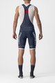 CASTELLI Cyklistické kalhoty krátké s laclem - COMPETIZIONE KIT - modrá