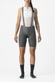 CASTELLI Cyklistické kalhoty krátké s laclem - FREE AERO RC W - šedá