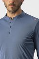 CASTELLI Cyklistické triko s dlouhým rukávem - TECH 2 HENLEY - modrá