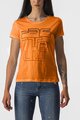CASTELLI Cyklistické triko s krátkým rukávem - BELLAGIO TEE - oranžová