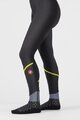 CASTELLI Cyklistické kalhoty dlouhé s laclem - VELOCISSIMA DT - černá/světle zelená