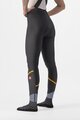 CASTELLI Cyklistické kalhoty dlouhé s laclem - VELOCISSIMA DT - černá/oranžová