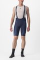 CASTELLI Cyklistické kalhoty krátké s laclem - FREE AERO RC KIT - modrá/bílá
