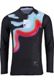 KENNY Cyklistický dres s dlouhým rukávem letní - CHARGER 24 - růžová/modrá/černá