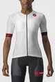 CASTELLI Cyklistický dres s krátkým rukávem - FREE SPEED 2W RACE - bílá/černá