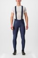 CASTELLI Cyklistické kalhoty dlouhé s laclem - SORPASSO ROS - modrá