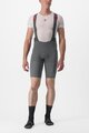 CASTELLI Cyklistické kalhoty krátké s laclem - PREMIO BLACK - šedá