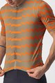 CASTELLI Cyklistický dres s krátkým rukávem - UNLIMITED STERRATO - zelená/oranžová