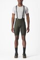 CASTELLI Cyklistické kalhoty krátké s laclem - FREE UNLIMITED - zelená