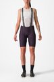 CASTELLI Cyklistické kalhoty krátké s laclem - FREE AERO RC W - fialová