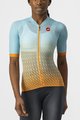 CASTELLI Cyklistický dres s krátkým rukávem - CLIMBER&#039;S 2.0 W - světle modrá/oranžová
