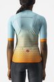 CASTELLI Cyklistický dres s krátkým rukávem - CLIMBER&#039;S 2.0 W - světle modrá/oranžová