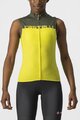 CASTELLI Cyklistický dres bez rukávů - VELOCISSIMA - žlutá/zelená