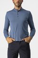 CASTELLI Cyklistické triko s dlouhým rukávem - TECH 2 HENLEY - modrá