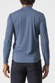 CASTELLI Cyklistické triko s dlouhým rukávem - TECH 2 HENLEY - modrá