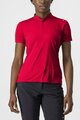 CASTELLI Cyklistické triko s krátkým rukávem - TECH 2 POLO - červená
