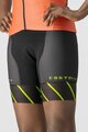 CASTELLI Cyklistické kalhoty krátké bez laclu - FREE W TRI - černá/světle zelená