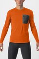 CASTELLI Cyklistický dres s dlouhým rukávem zimní - UNLIMITED MERINO - oranžová