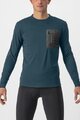 CASTELLI Cyklistický dres s dlouhým rukávem zimní - UNLIMITED MERINO - modrá/zelená