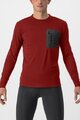 CASTELLI Cyklistický dres s dlouhým rukávem zimní - UNLIMITED MERINO - červená