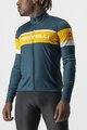 CASTELLI Cyklistický dres s dlouhým rukávem zimní - PASSISTA - zelená/modrá/žlutá