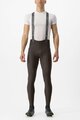 CASTELLI Cyklistické kalhoty dlouhé s laclem - FREE AERO RC - hnědá