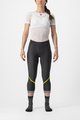 CASTELLI Cyklistické kalhoty 3/4 bez laclu - VELOCISSIMA THERMAL - černá/světle zelená