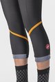 CASTELLI Cyklistické kalhoty 3/4 bez laclu - VELOCISSIMA THERMAL - černá/oranžová
