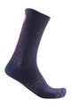 CASTELLI Cyklistické ponožky klasické - RACING STRIPE 18 - modrá