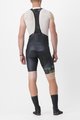 CASTELLI Cyklistické kalhoty krátké s laclem - FREE AERO RC KIT - černá/světle zelená