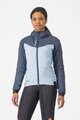 CASTELLI Cyklistická větruodolná bunda - FLY THERMAL W - světle modrá