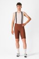 CASTELLI Cyklistické kalhoty krátké s laclem - ESPRESSO - červená
