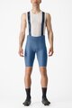 CASTELLI Cyklistické kalhoty krátké s laclem - ESPRESSO - modrá