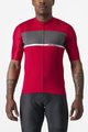 CASTELLI Cyklistický dres s krátkým rukávem - TRADIZIONE - červená