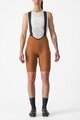 CASTELLI Cyklistické kalhoty krátké s laclem - ESPRESSO W DT - oranžová