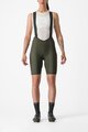 CASTELLI Cyklistické kalhoty krátké s laclem - ESPRESSO W DT - zelená