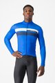 CASTELLI Cyklistický dres s dlouhým rukávem zimní - LINEARE - modrá