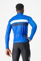 CASTELLI Cyklistický dres s dlouhým rukávem zimní - LINEARE - modrá