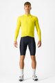 CASTELLI Cyklistický dres s dlouhým rukávem zimní - AERO RACE - žlutá