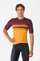 CASTELLI Cyklistický dres s krátkým rukávem - SIMBOLO - žlutá/bordó